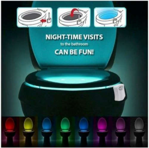 LIGHT BOWL Motion Sensor LED Toilet Night Light (8 Colour Activated)