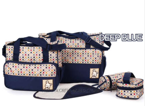 5 PCS/Set Fashion Multifunctional diaper bags Mummy Bags Maternity Baby Bag