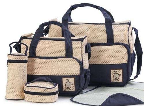 5 PCS/Set Multifunctional Nappy Bags - Assorted Colours