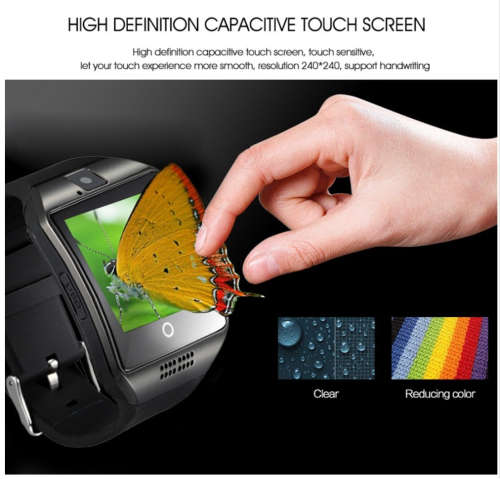 Bluetooth Smart Watch Q18 With Camera  Sync SMS Smartwatch Support SIM card and memory card