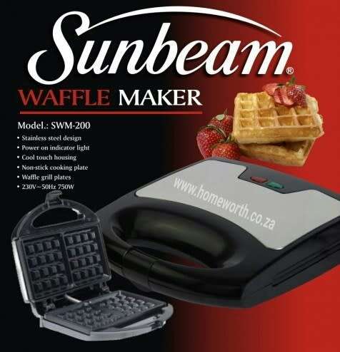 SUNBEAM WAFFLE MAKER SWM-200A