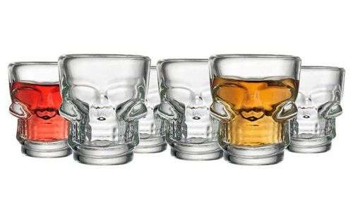 Fine Living Skull Shot Glasses - Set of 6