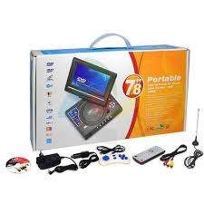 Portable Home DVD Player with 3D FM Radio 7.8''