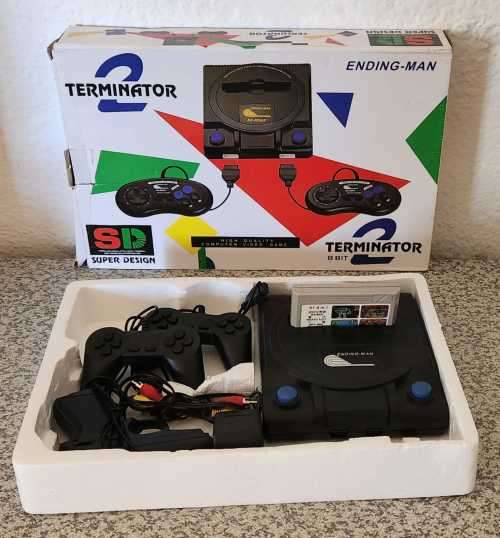 ENDING - MAN Terminator 2 Computer Video Game Console + 4 in 1 Game Cartridge (RETRO) [8-bit]