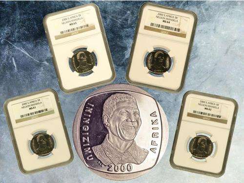!!!SMILEY SET!!!  Mandela R5 2000 NGC Graded MS61+MS62+MS63+MS64 together for one price!!!