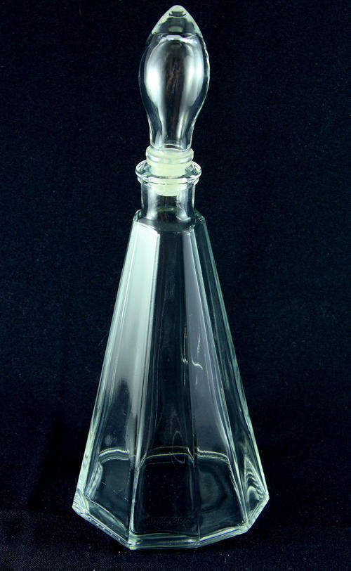 RETRO NONAGON (9 SIDED) DECANTER LOVELY TEAR DROP STOPPER