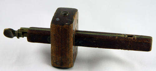 VINTAGE /ANTIQUE WOODWORK SCRIBE WITH BRASS INLAYS