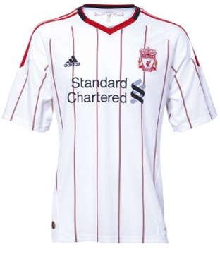LIVERPOOL 2010/2011 TEAM SHIRT -AWAY WHITE