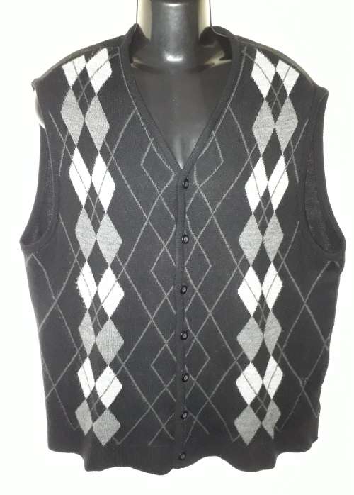 SPECIAL!  BLACK PULLOVER WITH A PATTERN - EXACT - XXL SIZE