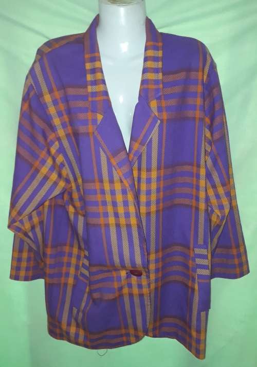 SPECIAL! LADIES PURPLE AND YELLOW JACKET - FOSHINI - M SIZE - BUST 91-97CM