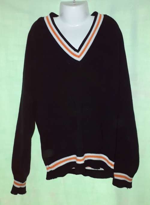 BOYS BLACK SCHOOL JERSEY - NO MAKE OR SIZE
