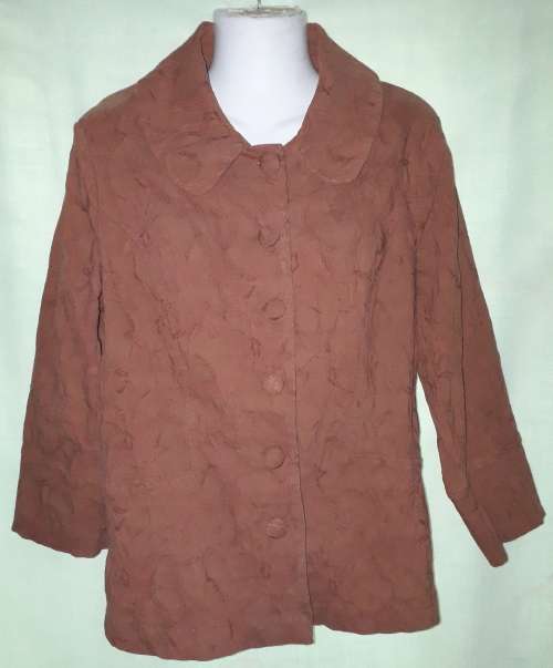 LADIES BROWN JACKET - MAKE: FASHION EXPRESS  - SIZE: 14