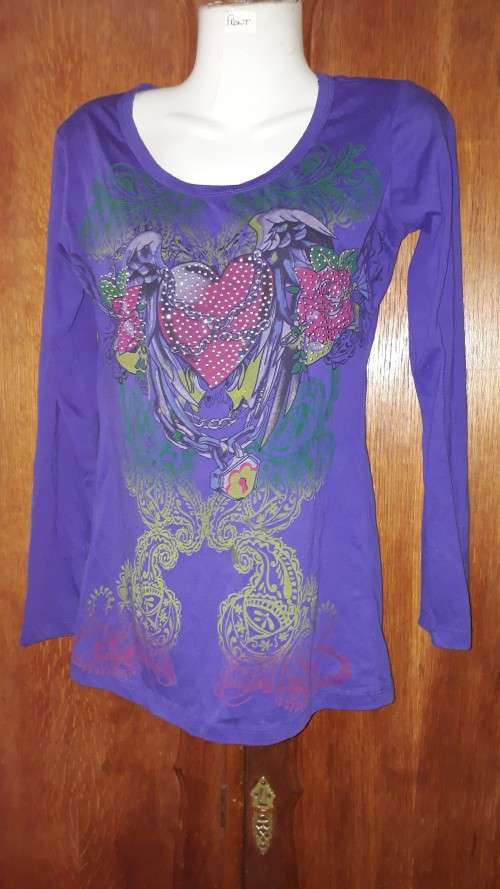 LADIES: PURPLE T-SHIRT - MAKE: NO MAKE - SIZE: NO SIZE