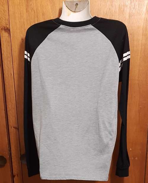 LADIES - GREY MULTI COLORED TOP- MAKE - NO MAKE - SIZE - NO SIZE