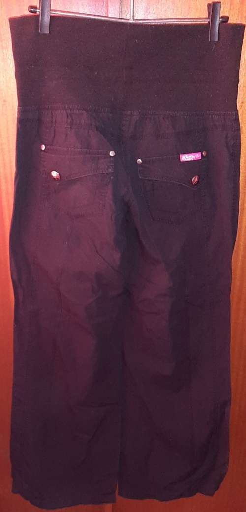 LADIES - BLACK MATERNITY PANTS - MAKE - HANG TEN - SIZE - 38