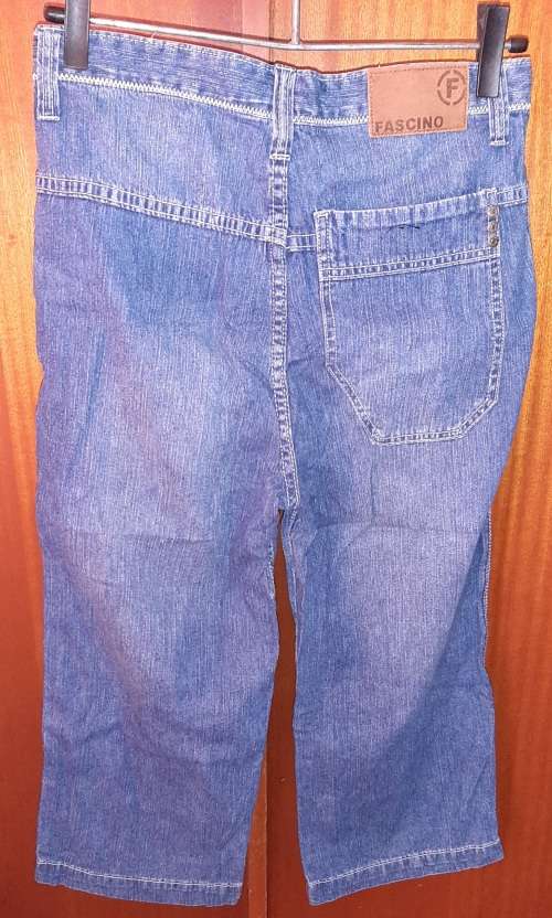 Special!! Mens - BLUE 3-4 JEANS - MAKE - FASCINO - SIZE - 28