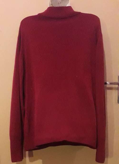 Ladies - Dark Red Polarneck Jersey-Top - Make - Woolwroths - Size - XXL