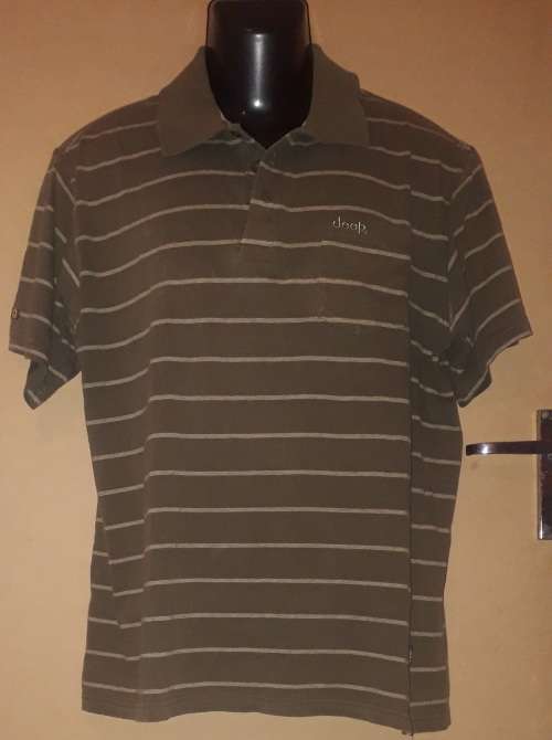 Mens - Brown and White Shirt - Make - Jeep - Size - L
