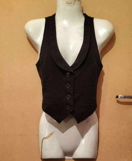 Ladies - Black Waistcoat - Make -Petite by Kelso  - Size - 6/P