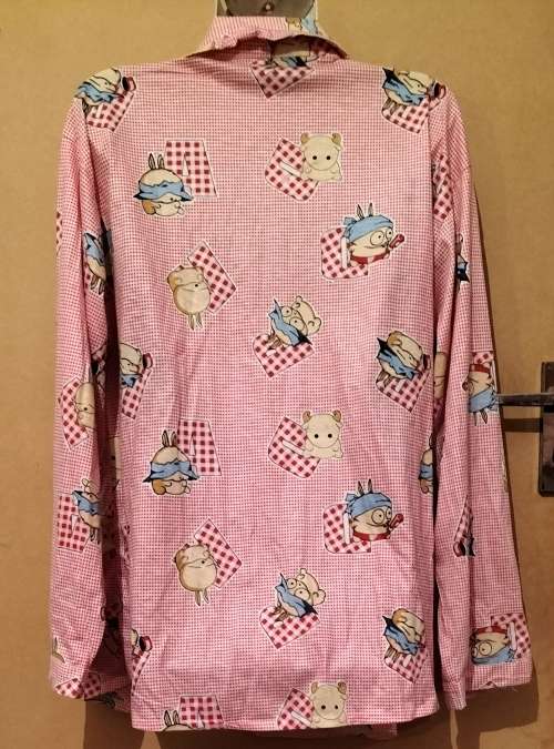 Ladies - Multicolored Pajama Shirt- Make -  no make - Size - XXL