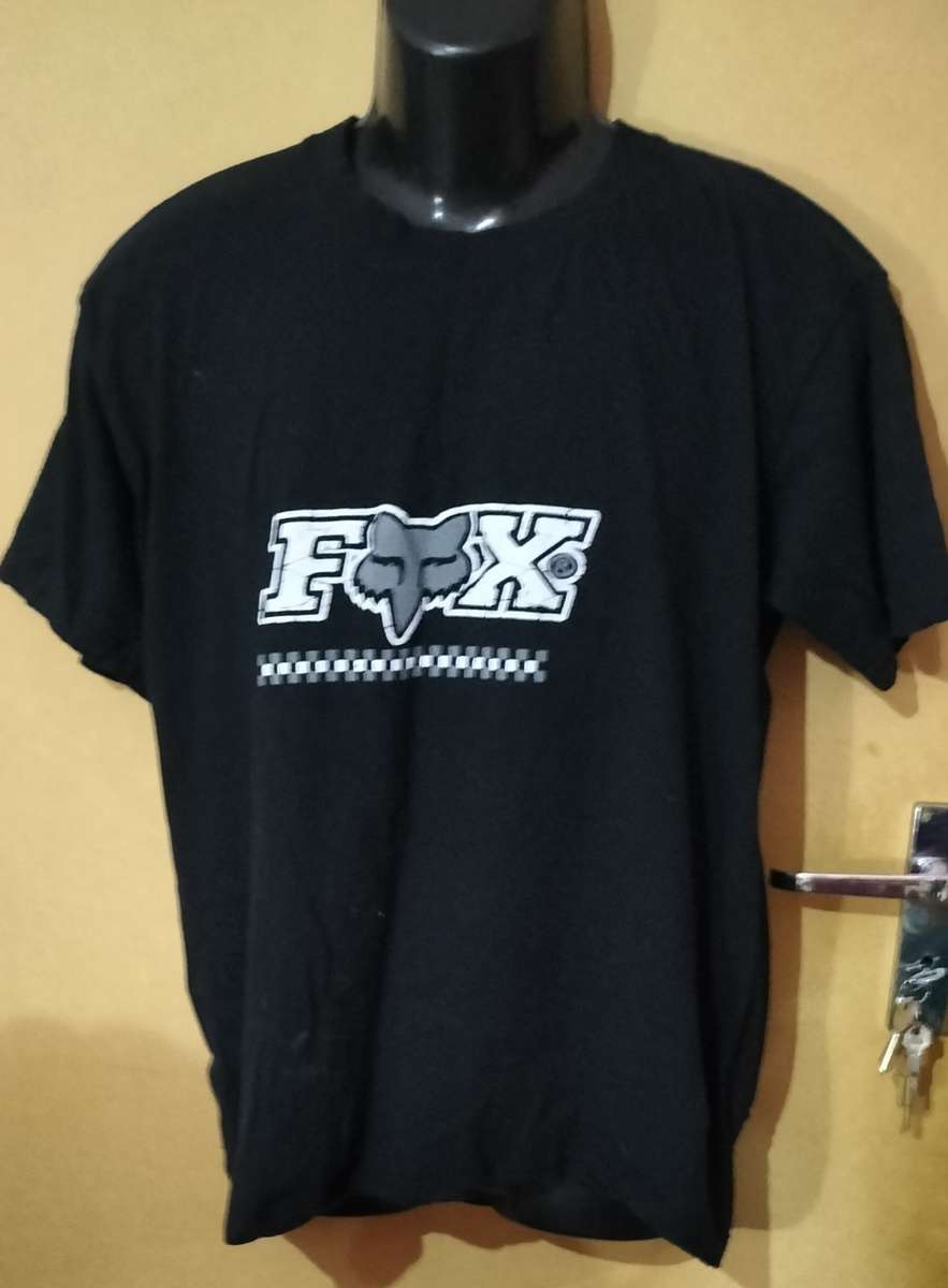 Mens - Black T-Shirt - Make - Fox - Size - 2XL