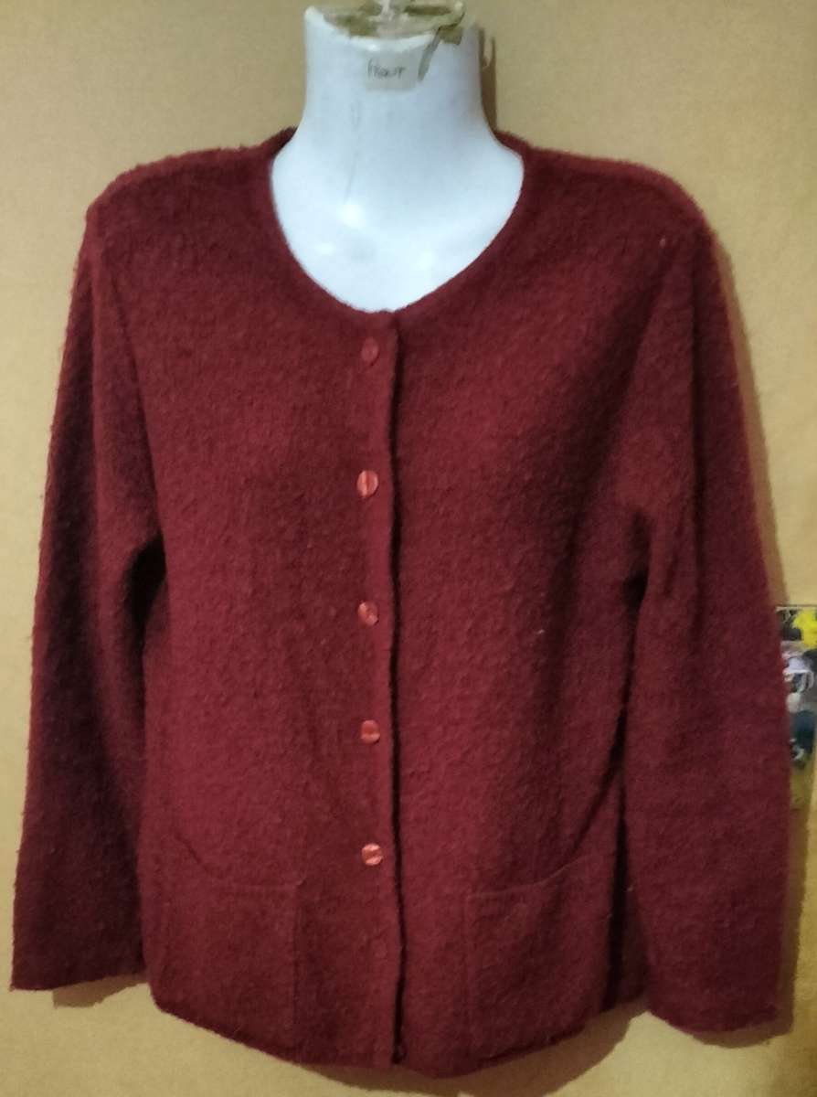 Ladies - Maroon Cardigan  - Make - Woolworths - Size - M