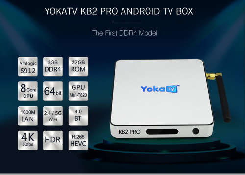 YOKATV KB2 PRO Wireless Android 7.1 TV Box 32GB Internal Storage + MINI WIRELESS KEYBOARD