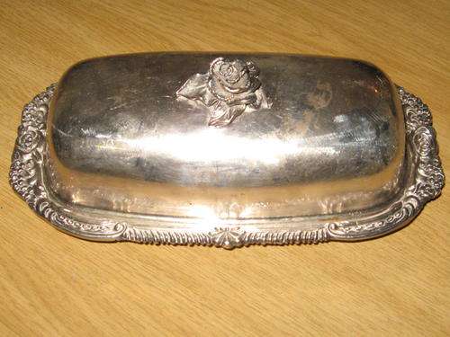 ROSE HANDLE BUTTER DISH
