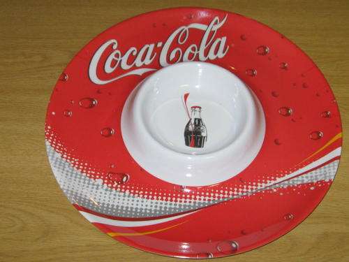RARE COCA-COLA SNACK & DIP TRAY 33CM
