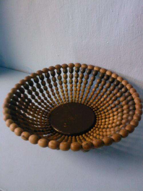 WOODEN BEAD FRUIT BOWL