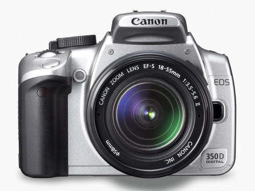 Canon EOS 350D Digital SLR camera (SILVER) + Canon EFS 18-55mm Lens Kit