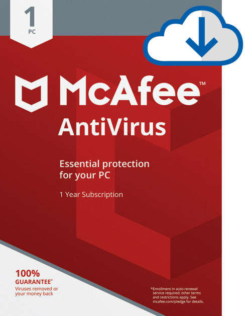 McAfee Antivirus PLUS 2019 1 Year WINDOWS PC