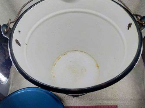 Vintage enamel bucket