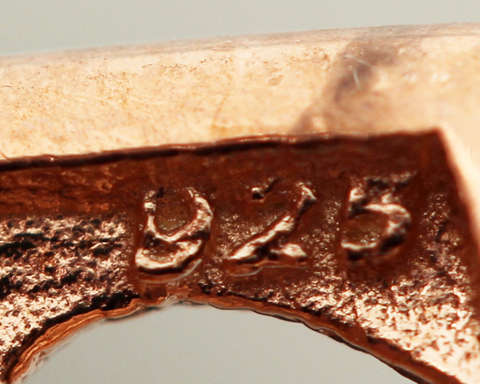 UNUSUAL "LEOPARD" PATTERN CUBIC ZIRCONIA IN SOLID STERLING 925 SILVER EARRINGS. ROSE HUE FINISH