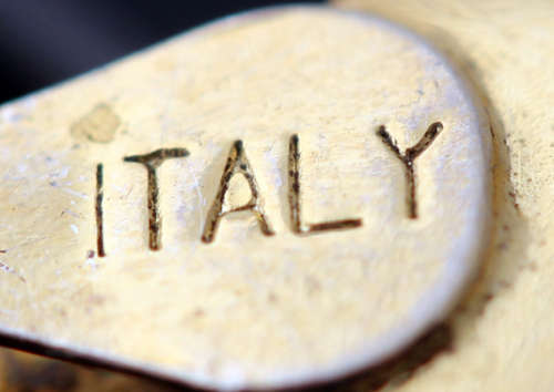 VINTAGE TWO-TONE ITALIAN SILVER BRACELET. FLAT LINKS. VERY PRETTY! 925