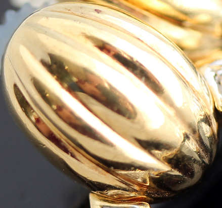 CONTEMPORARY GOLDEN HUED STERLING SILVER EARRINGS WITH DIAMOND ACCENTS