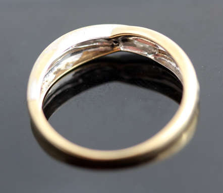 TIMELESS DIAMOND TWIST DESIGN 9CT YELLOW GOLD RING *JEWELLER CERTIF R5460* ENGLISH SHEFFIELD ASSAY