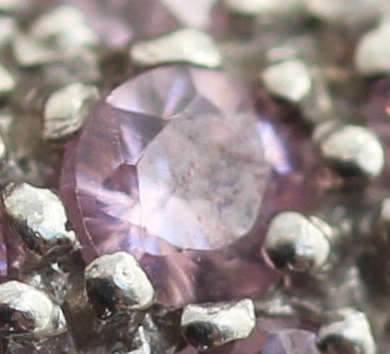 FUNKY PINK AND WHITE GEMSTONE VINTAGE PIECE AVANT GARDE DESIGN STERLING SILVER RING