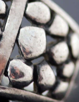 UNUSUAL VINTAGE STERLING SILVER OPENWORK CIGAR BAND RING. 925