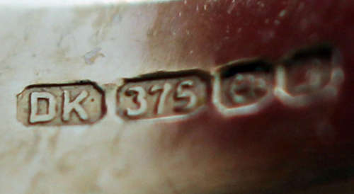 VIVID LARGE CITRINE GEMSTONE 9ct GOLD RING VINTAGE RECTANGULAR CHEQUER BOARD BIRMINGHAM ASSAY