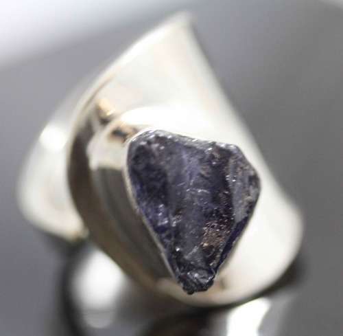 UNUSUAL ROUGH CITRINE STERLING SILVER RING. 925. LARGE, HEAVY!