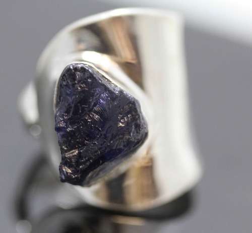 UNUSUAL ROUGH CITRINE STERLING SILVER RING. 925. LARGE, HEAVY!