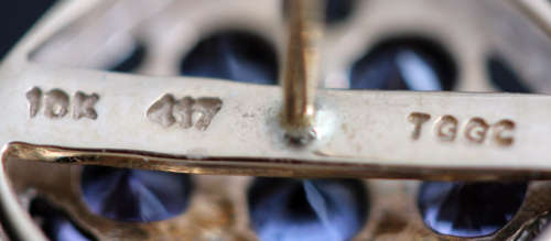 GORGEOUS VINTAGE TANZANITE 2,5ct STUD 10CT YELLOW GOLD EARRINGS AA QUALITY Cert of Authenticity incl