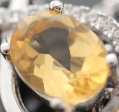 DELICATE CITRINE AND CUBIC ZIRCONIA STERLING SILVER BRACELET. 925.