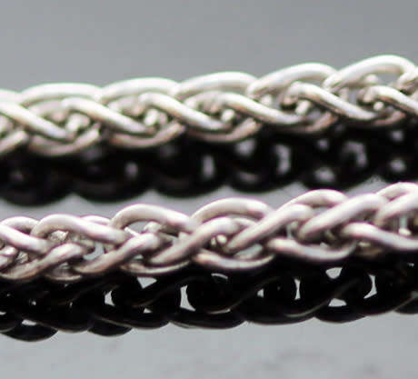 HEAVY 'VERSIL' ITALIAN STERLING SILVER OPENWORK HEART NECKLACE. CRYSTAL DETAIL. 925 VINTAGE PIECE