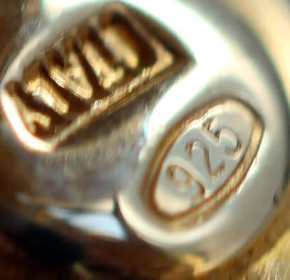 GEOMETRIC HAMMERED-FINISH HANDCRAFTED ITALIAN STERLING SILVER RING LARGE! HEAVY Gold hue finish