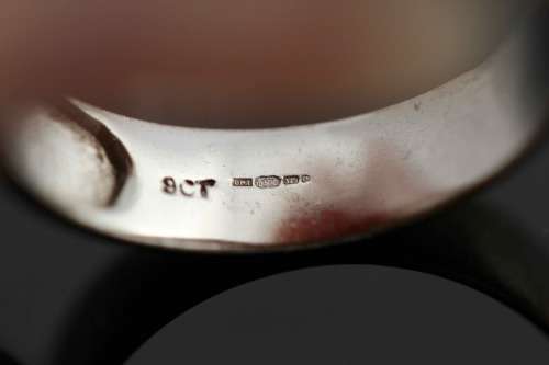 MAN'S 9ct WHITE GOLD DIAMOND WEDDING BAND. VINTAGE BIRMINGHAM ENGLAND ASSAY