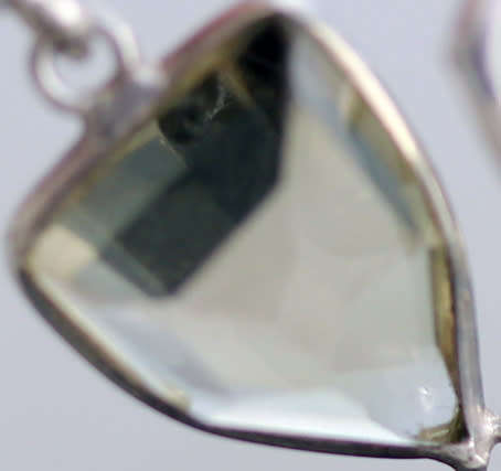 VINTAGE VERY LONG STERLING SILVER NECKLACE LEMON QUARTZ GEMSTONES ORGANIC HANDMADE