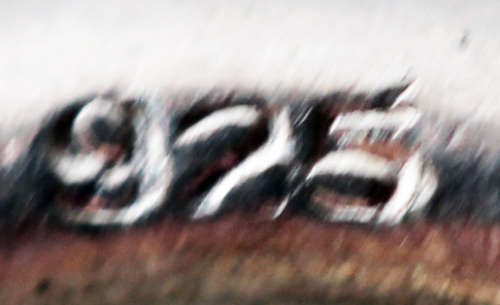 COLLECTABLE VINTAGE STERLING SILVER CABLE CHAIN HEART TAG BRACELET WITH TOGGLE CLOSE