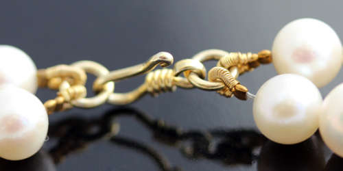 LONG WHIMSICAL FACE PENDANT LARGE DOUBLE STRAND PEARL NECKLACE BLACK SPINEL TASSEL STER SILVER 71 gr